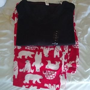 NWT HUE set of fleece pajamas